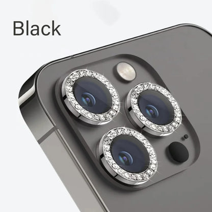 Diamond Tempered Glass Lens Full Cover Camera Lens Screen Protector For iPhone 15 14 13 12 Pro Max Cover Camera Lens Protector