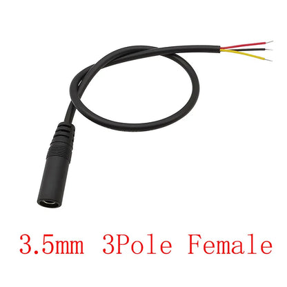 1Pcs 2.5/3.5mm Male Plug/Female Jack Mono/Stereo AUX 2/3/4Pole To Bare Wire Connector DIY Audio Headphone Repair Extension Cable