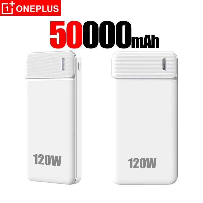 OnePlus 50000mAh 120W Power Bank 20W Portable Fast Charger External Battery PowerBank High Capacity PowerBank For iPhone Samsung