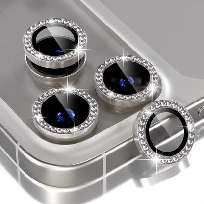 Bling Glitter Diamond Metal Frame Camera Protector For IPhone 18 Pro Max 17 Pro 17 Alloy Lens Tempered Glass Film Ring Cover Cap