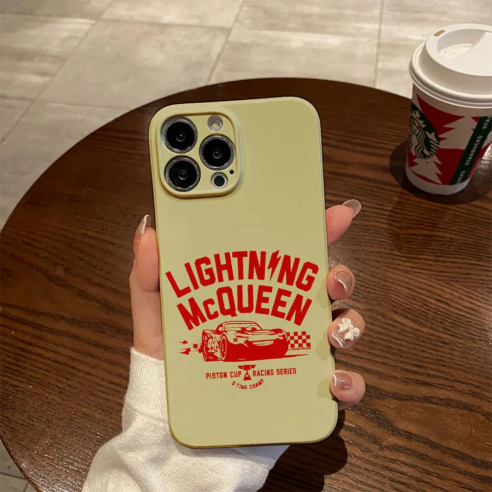 Cars Lightning McQueen 95 Phone Case for iPhone 16 15 14 13 12 11 Pro Max XS XR XSMax 6 7 8 Plus Glossy Film Hard PC Cover