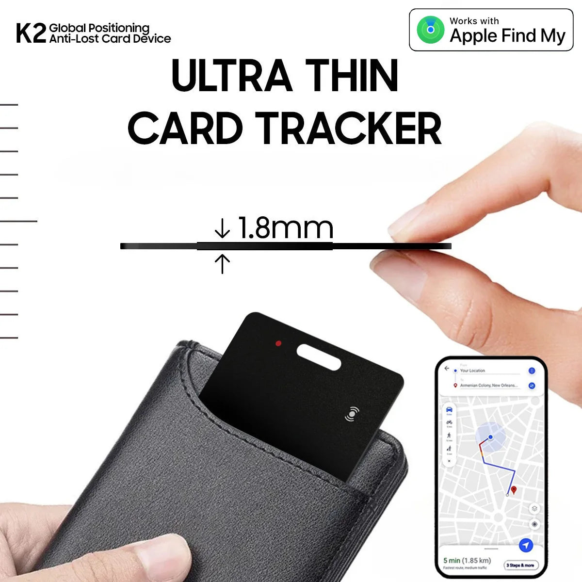 Ultra Thin Wireless Card Locator Find My Tracker ,Smart Anti-Loss Device for Keys Wallet Pet Cat Dog, For Phone