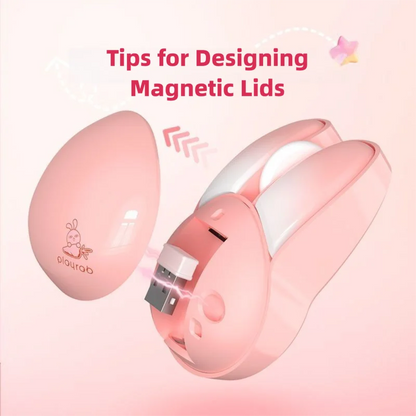 Cute Rabbit Ear Shape Dual-Mode Mouse 2.4G+Bluetooth Lightweight Mute Ergonomic Plating Portable Mice For PC Laptop Office Home