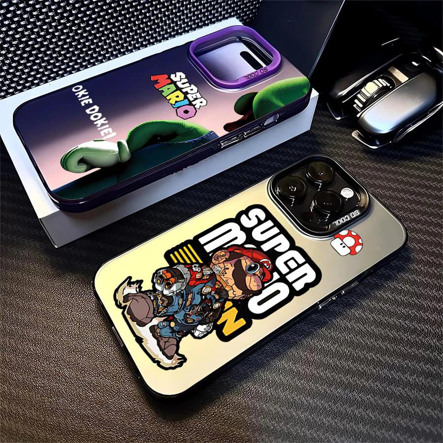 Cool S-Super M-Mario Bros Game Phone Case For iPhone 16 15 14 13 12 11 Pro Max 7 8 Plus XS Max Shockproof Silicone Matte Cover