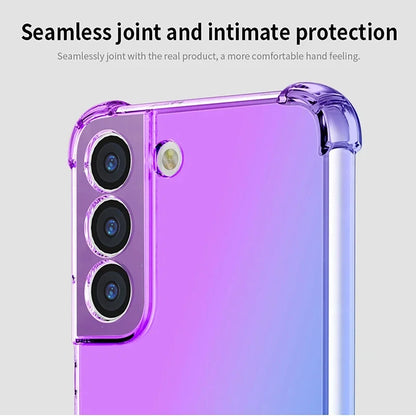 Gradient Airbag Shockproof TPU Case for Samsung Galaxy S25 Edge S24 S23 FE S23 Ultra S22 Plus S21 Protective Cover Funda Coque