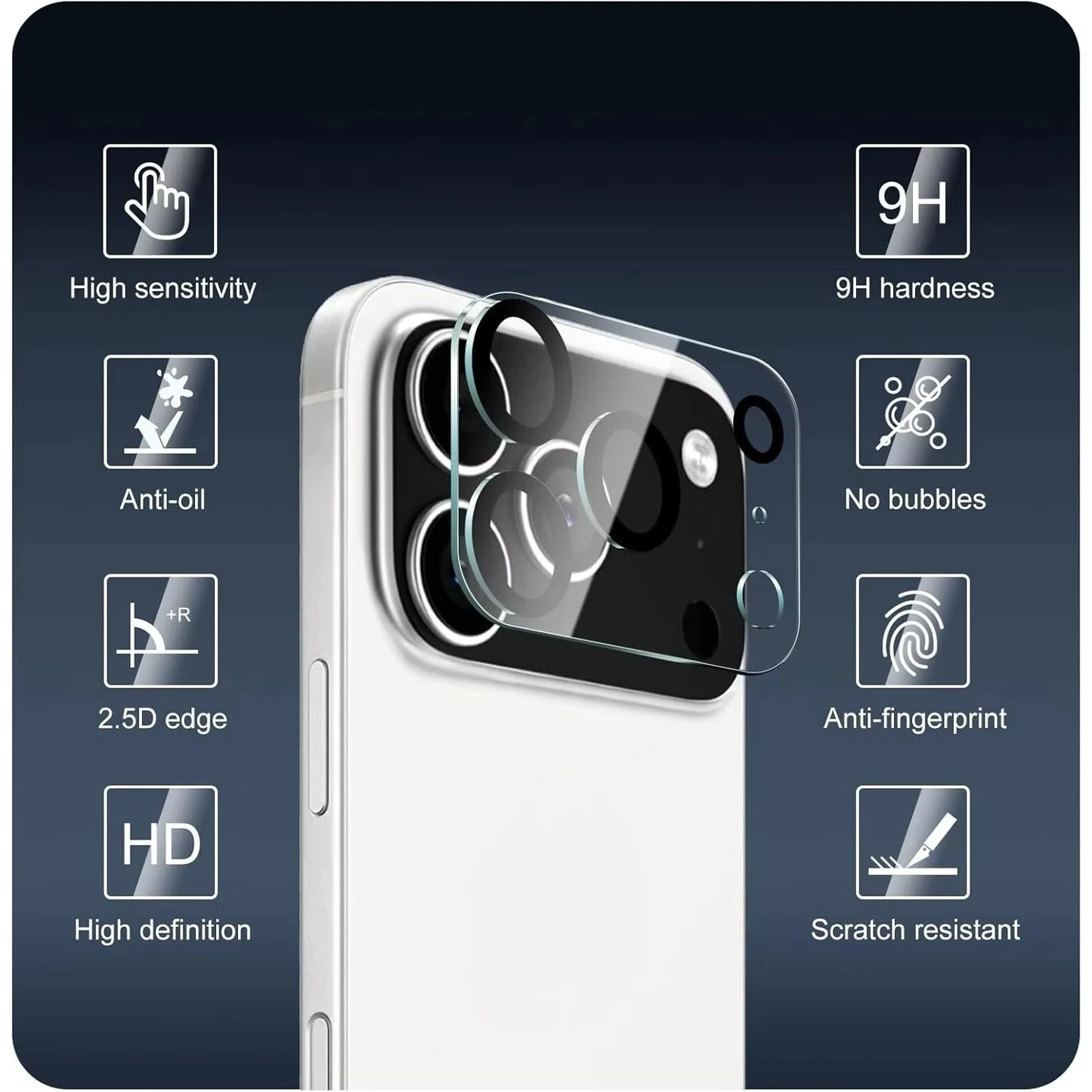 HD Back Camera Tempered Glass For iPhone 17 Pro Max 16 15 14 13 12 11 Pro Max 17 Air Mini Rear Len Screen Protector Glass Film