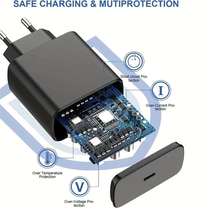 PD Charger 45W for Samsung Galaxy S23 S22 Fast Charging High Speed Type C Mobile Phone Adapter for IPhone Xiaomi
