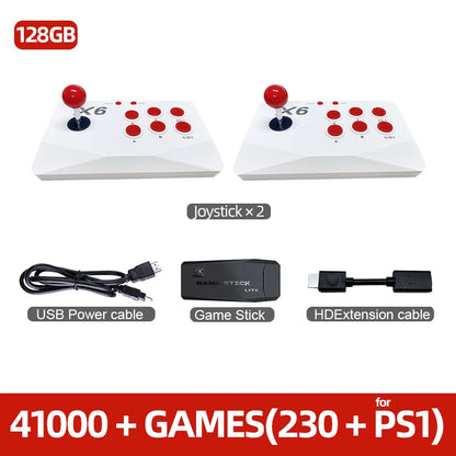 VILCORN Arcade Video Game Console 4K TV Game Stick with Double Arcade Joysitck Games For MAME/Sega/PS1/Atari Kid Gift