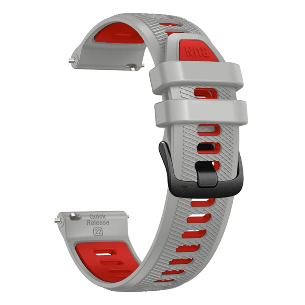 Universal 22mm Sports Silicone Strap For Garmin Forerunner 265 255 Music band For Vivoactive 4/Venu 2 45MM Bracelet Watchband