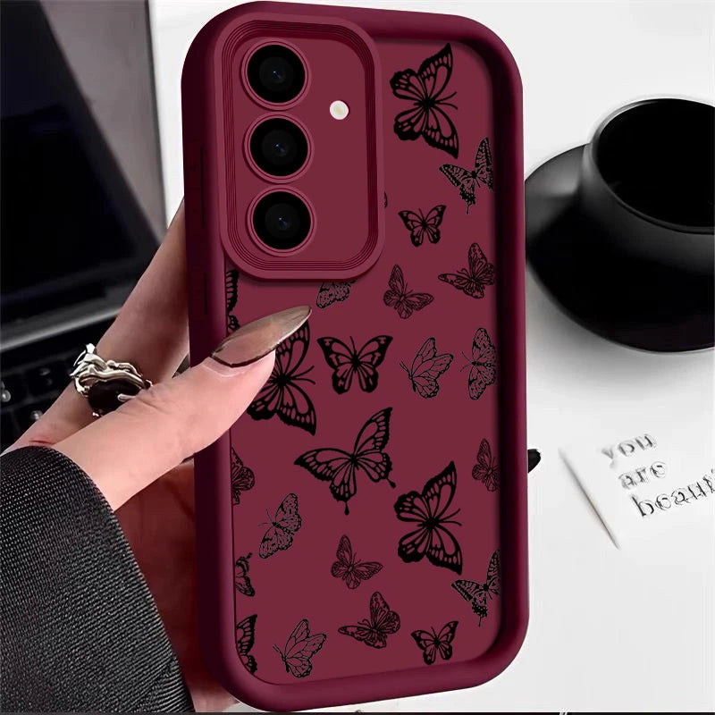 Shockproof Butterfly Case For Samsung Galaxy S23 S24 Ultra A55 A54 5G A56 S25 A53 A52 A14 A34 A15 A35 S20 FE S21 S22 Ultra Capa