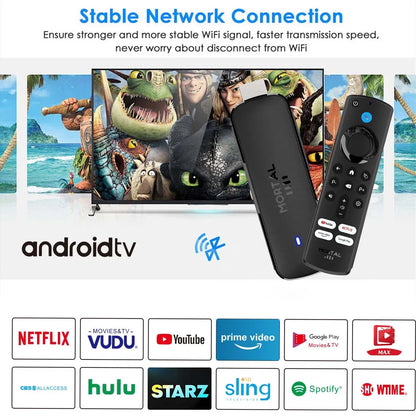 Mortal Q8 WIFI6 BT5.0 Google Voice Assistant AllwinnerH313 Android 14 Portable Android FireTV Stick Smart Streaming Media Player