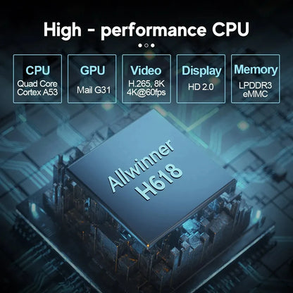 LEMFO DQ10 ATV Mini TV Stick Android13 Support 8K Video 4K Wifi6 Allwinner H618 Quad Core Cortex A53 Voice Remote Smart TV Box