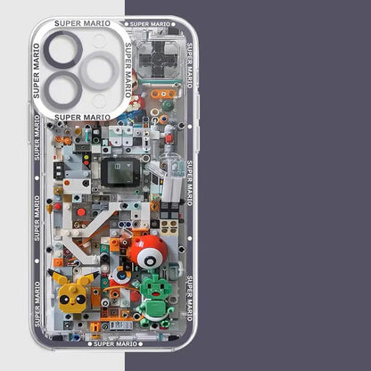 Trendy Machinery Print Super Mario Phone Case for Samsung Galaxy S25 S24 S22 S23 Plus Note 20 Ultra 5G S21 S20 S24 FE TPU Cover
