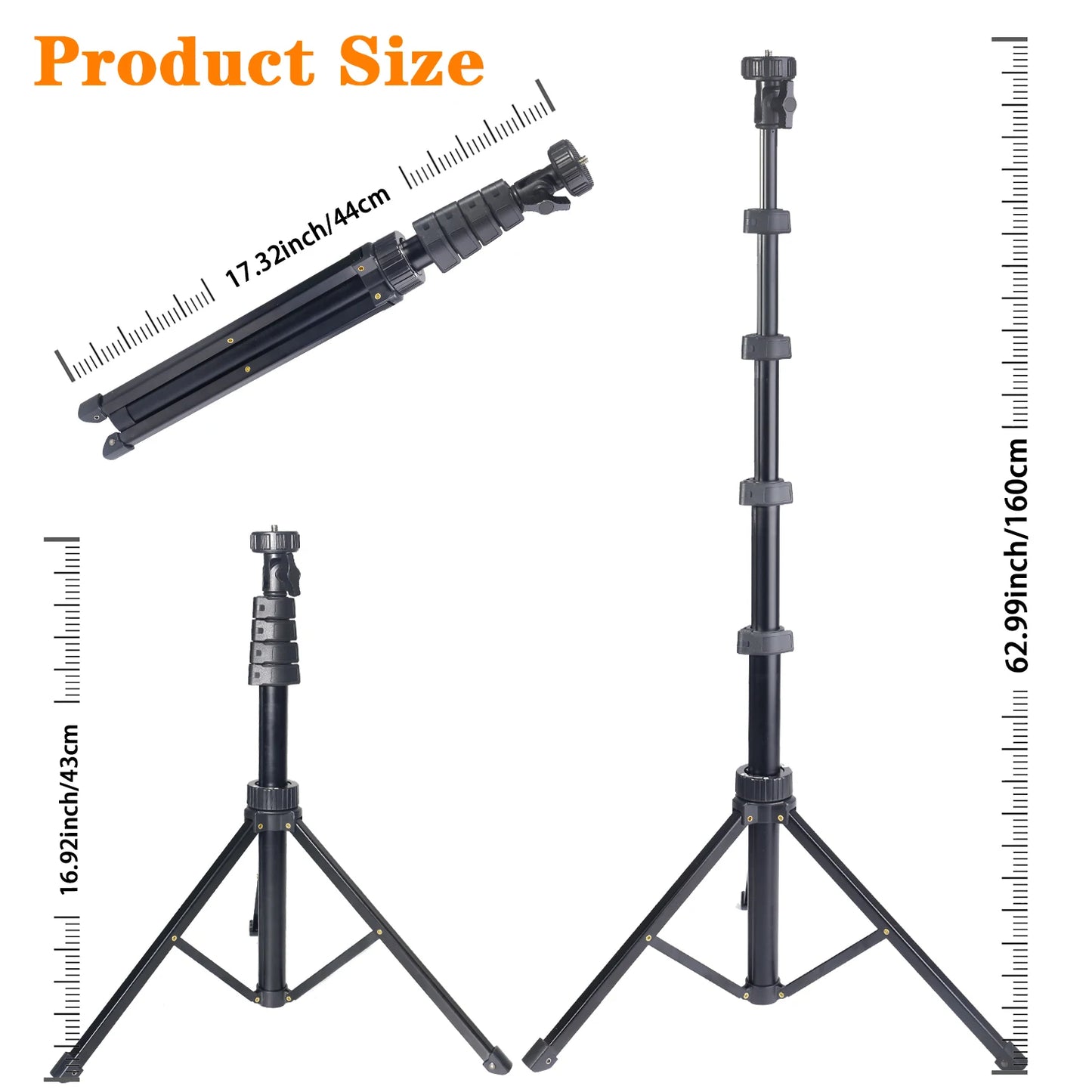 12" 3-Color Ring Light with Handle & 160cm Quick-Release Tripod – Dimmable LED for Selfie/Makeup/Live Streaming