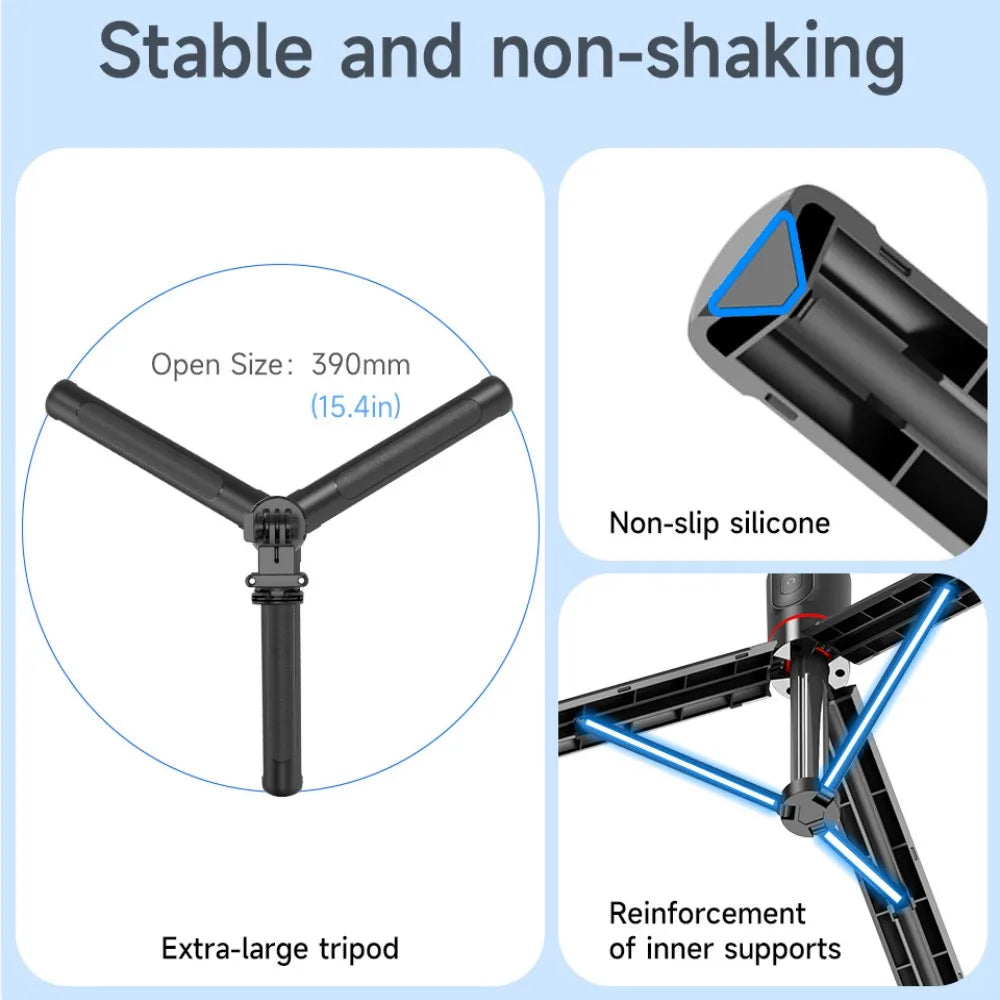 2025 NEW Monopod Remote Shutter Fill Light for iPhone Samsung Xiaomi Phone Holder Mini Tripod Wireless Bluetooth Selfie Stick