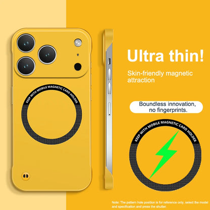 Frameless Magnetic For Magsafe Slim Case For iPhone 17 Pro Max Air iPhone17Pro Max 5G Wireless Charging Hard Back Cover