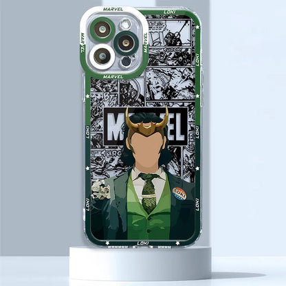 Marvel Iron Man Donnys Loki Case for iPhone 15 Pro 11Pro Max XR 12 13 Mini XSmax 14 7 Plus SE 6 8 X XS Phone Clear Fundas Cover