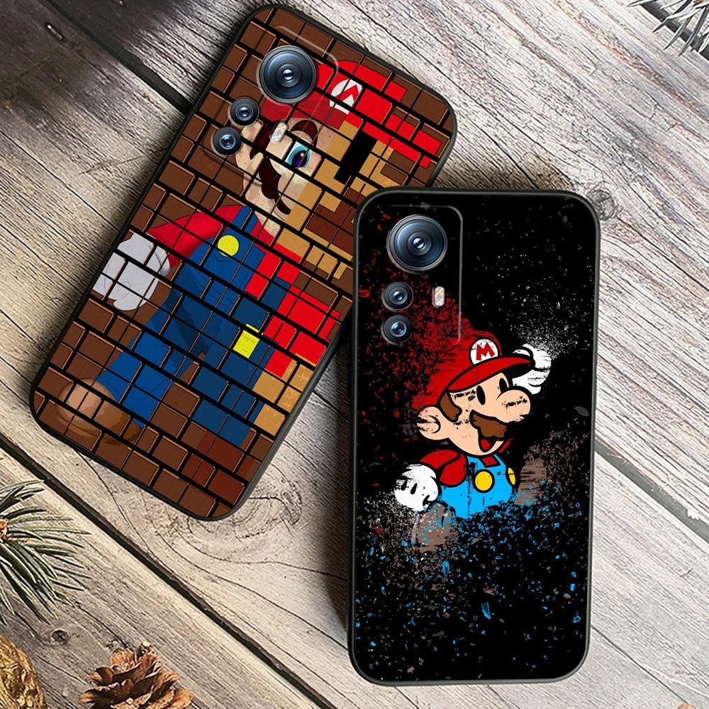 Cartoon Game Super M-Marios For Xiaomi Mi 13T 13 12T 12 11T 11i 11 A3 10T 10 9 Pro Lite Ultra 5G Black TPU Phone Case