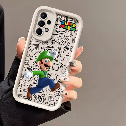 Cartoon Super M-Mario Bros Phone Case For Samsung Galaxy A14 A15 S21 S22 S23 S24 FE Plus Ultra A25 A35 A52 A53 A54 A55 5G Covers