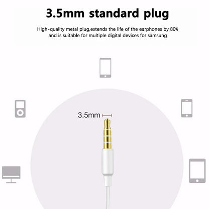 For Samsung Earphone EHS61 S5830 3.5mm Wired Headset With Mic For Galaxy A15 A14 A06 A05 A25 A34 A13 A12 M15 M34 M14 S9 S10 Plus