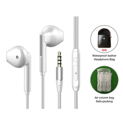 EARDECO Headphone Headset with Mic Wired Headphones Heavy Bass In Ear Stereo Wired Earphone Earbuds Wire Game Phone Earphones