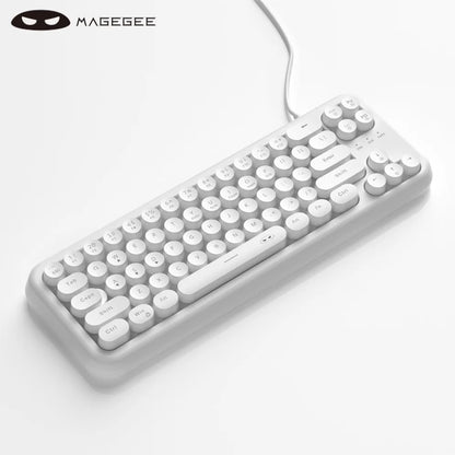 MageGee Mini 60% Gaming Keyboard, RGB Backlit 61 Key Ultra-Compact Keyboard, TS91 Ergonomic Waterproof Mechanical Feeling Office