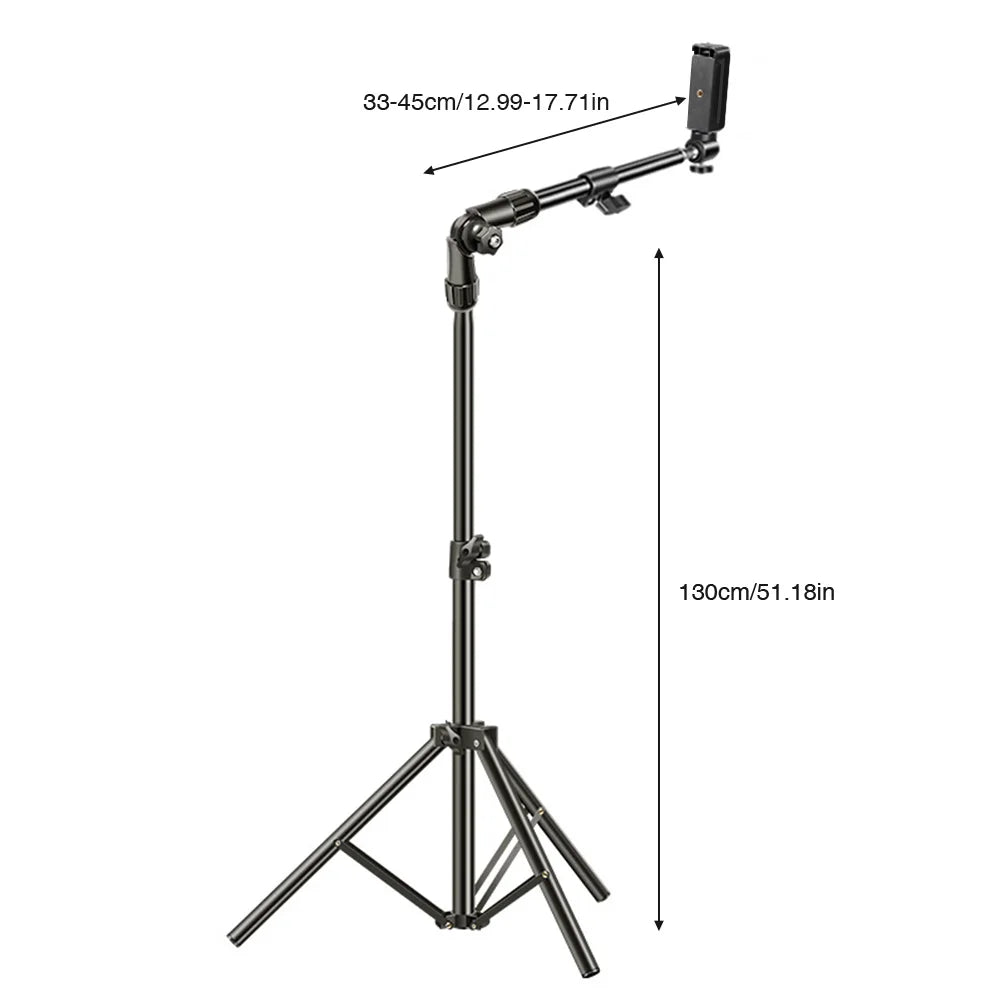 Phone Tripod Adjustable Cell Phone Tripod Stand Horizontal Stand for Video Recording