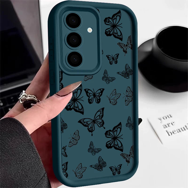 Shockproof Butterfly Case For Samsung Galaxy S23 S24 Ultra A55 A54 5G A56 S25 A53 A52 A14 A34 A15 A35 S20 FE S21 S22 Ultra Capa