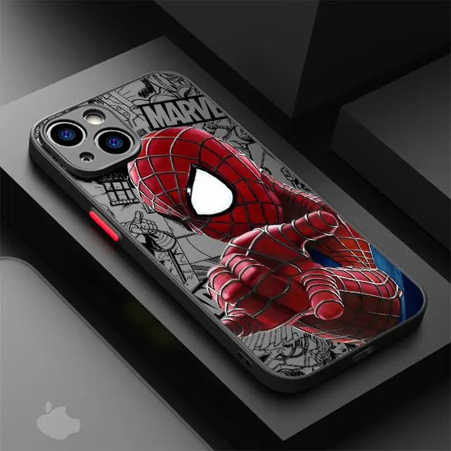 Marvel Spider-Man Venom Cover Phone Case for iPhone 11 12 Mini 13 14 16 15 Pro 15 16 Pro Max Matte Hard Shell