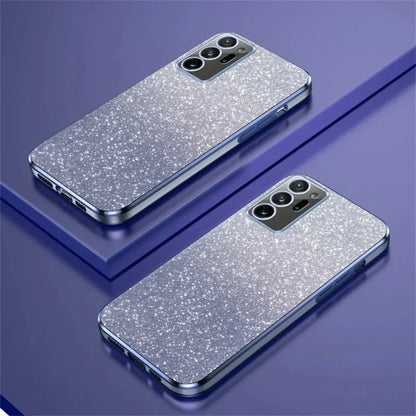 Luxury Gradient Glitter Plating Case For Samsung Galaxy S24 S22 S21 S23 Ultra FE Note 20 10 S10 S20 Plus Silicon Protect Cover
