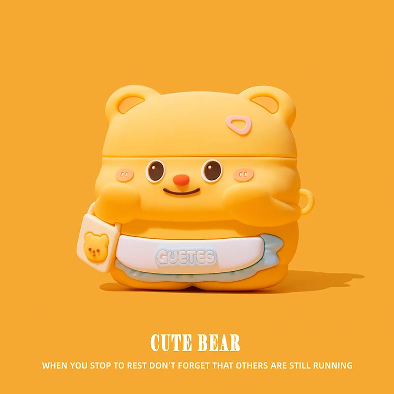 3D Ice Cream Puppy Cartoon Cover for AirPods 4 Case Cute Earphone Case for AirPods Pro 2 Charging Cover for AirPods 4 3 2 1