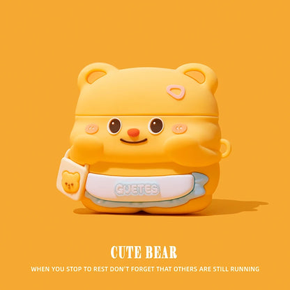 3D Ice Cream Puppy Cartoon Cover for AirPods 4 Case Cute Earphone Case for AirPods Pro 2 Charging Cover for AirPods 4 3 2 1