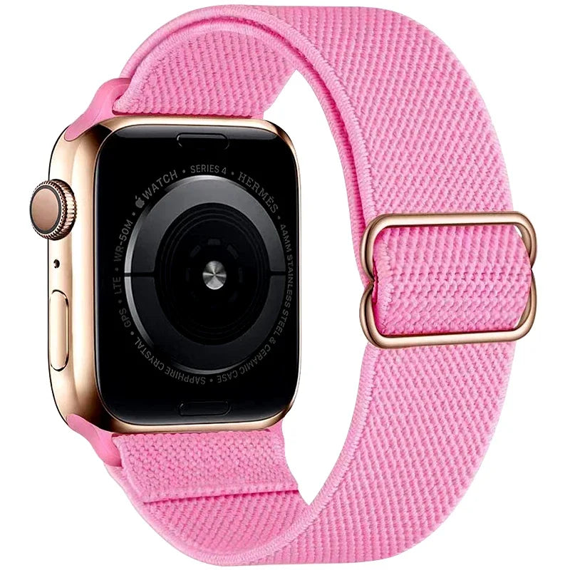 Nylon Loop Strap For Apple Watch 49mm 45mm 41mm 44mm 42mm 46mm Adjustable Elastic Belt iWatch Ultra 3/2 11 10 9 8 7 6 5 SE3 Band