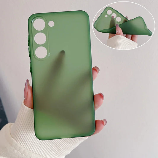 Ultra Thin Matte Armor Translucent Case For Samsung S25 S24 S23 FE S22 S21 Plus Ultra A32 A52 A53 A33 A54 Note20Ultra TPU Funda