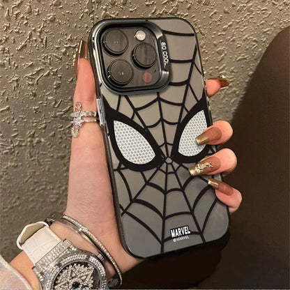 Marvel Superhero Spider-Man Case for iPhone 16 12 13 mini 11 14 15 Pro Max XR 8 Plus Hard Plastic Shockproof Cover for Men Boys