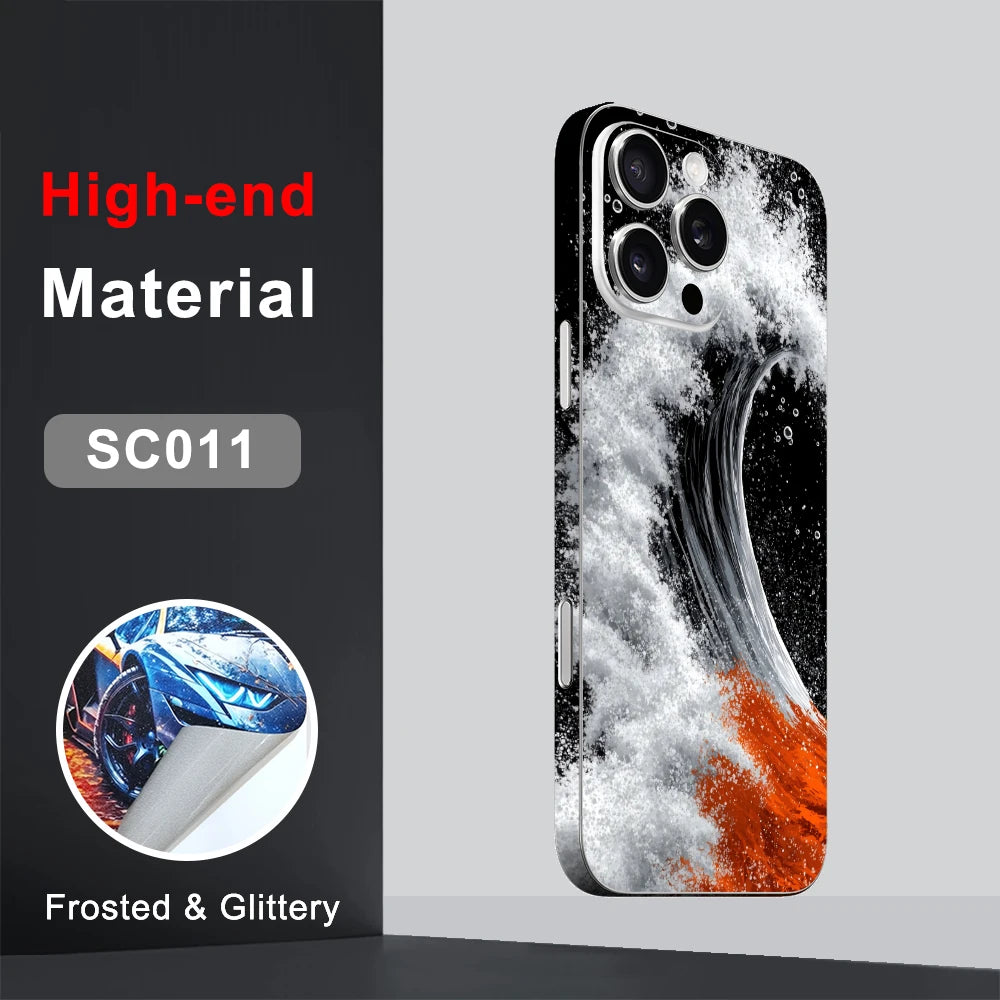 CASEKiTTY Skin Wrap For iPhone 15 Pro Max Sticker 16 14 Plus Back Cover Film 12 13 Mini Protective Decal Side Frame Protector