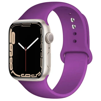 Silicone Band For Apple Watch strap 44mm 45mm 40mm 41mm 42-38mm 45 mm sport bracelet iwatch series 8 7 6 5 4 3 SE 9 Ultra 2 49mm