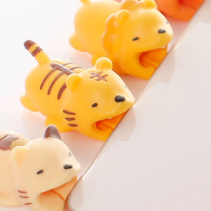 NEW Cartoon Anime Animal Cable Protector Data Line Protectors Cable Organizer Earphone Cable Protector Charger Cable Winder