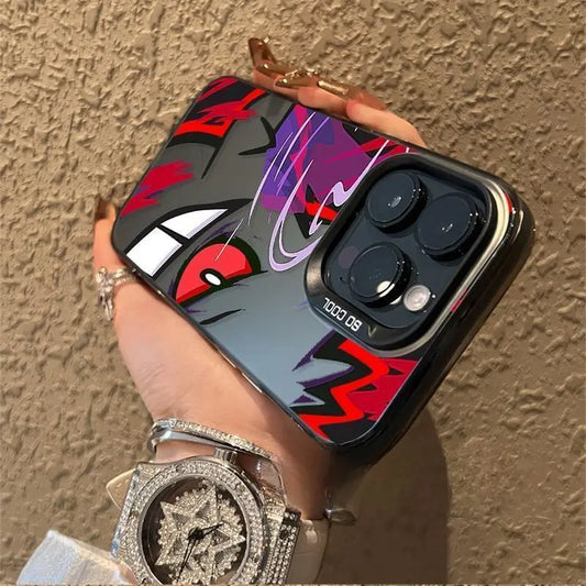 Anime Phone Case For Gengars P-Pokémons iPhone 16 15 14 13 12 11 Pro Max X XR XSMAX 8 7 Plus Candy Matte Shockproof Back Cover