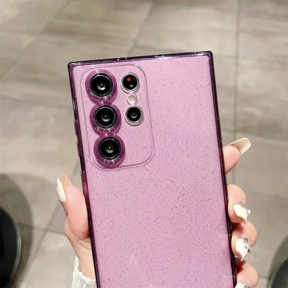 Glitter Transparent Ultra Slim Case for Samsung Galaxy S24 S25 Ultra S23 S22 Plus S21 S20 FE A55 A54 A53 A52 A35 A34 TPU Cover