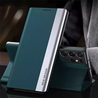 Luxury Leather Flip Case For Samsung Galaxy S25 S24 S23 S22 S21 S20 Ultra Plus S25 Edge S23 S21 S24 FE Note 20 Ultra Stand Cover