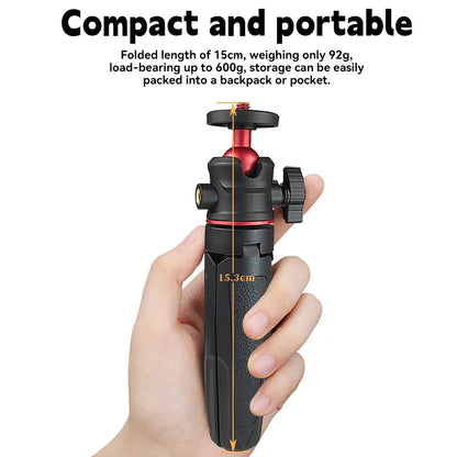 Mini Extendable Tripod Portable Desktop Tripod Stand Adjustable Stable Holder With 1/4-20 Screw Mount For Phone/Camera/GoPro/DJI
