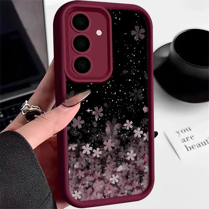 Sakura Case For Samsung Galaxy S24 S23 Ultra S22 S21 S20 FE S25 Edge A14 A15 A56 A34 A35 A52 A53 A54 A55 5G Shockproof Cover