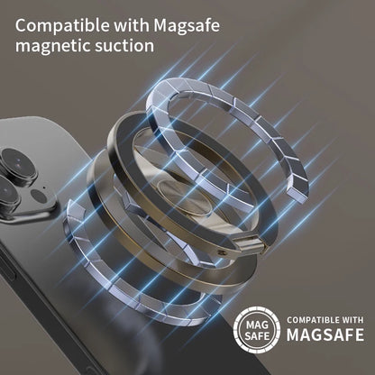 2025 Double-Sided MagSafe Phone Holder for iPhone 14/15/16, Foldable 360° Rotating Stand with Strong Magnet & Finger Grip Suppor