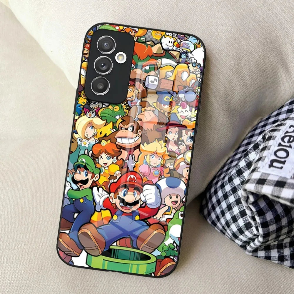 Hot Games M-Marioes Phone Case for Samsung S24 Ultra S23 S22 S20 Fe S21 Plus Galaxy A54 A34 A24 A53 Note 20 Glass Cover