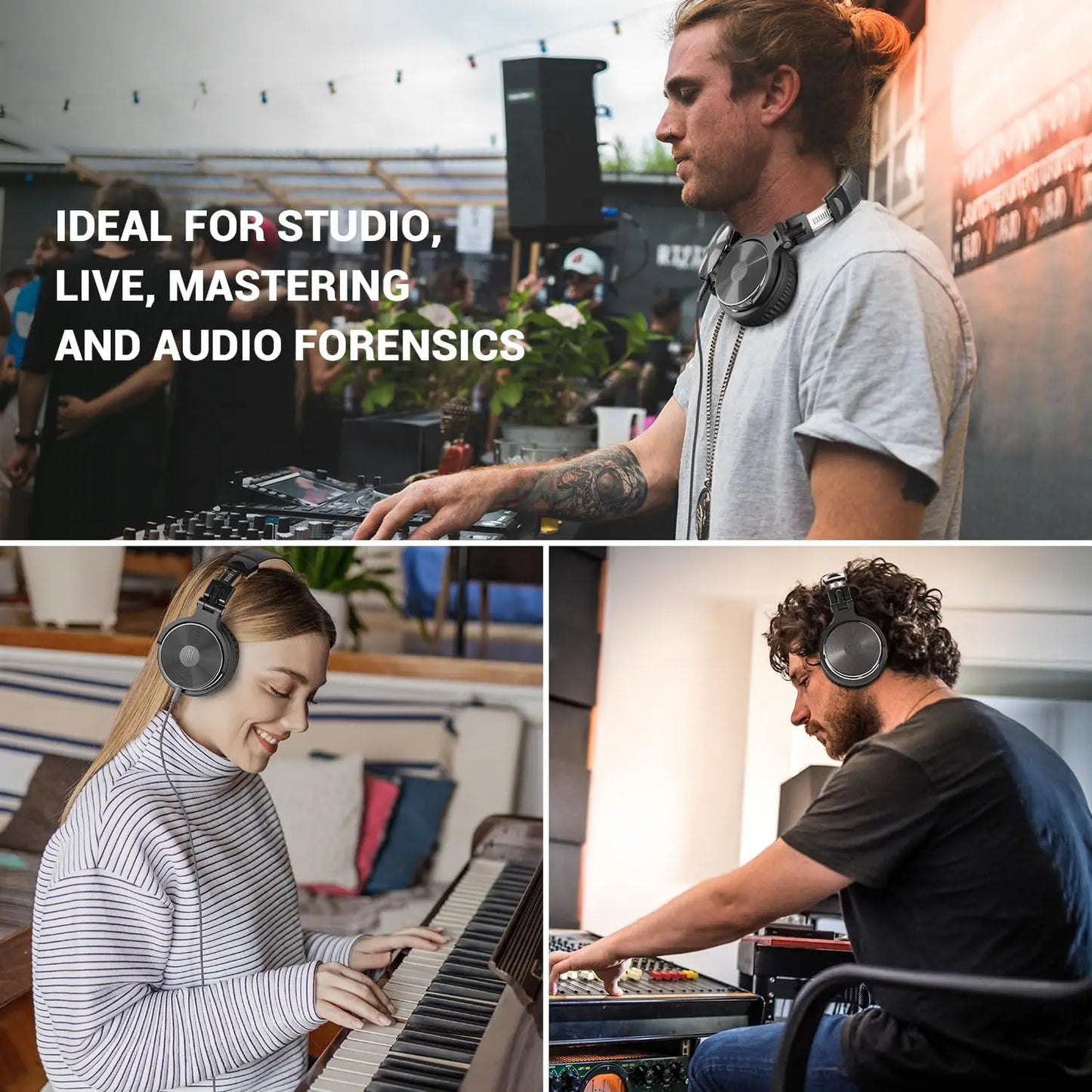 Oneodio Pro 10 Wired Headphones Hi-Res Audio Wired Headset Stereo Professional DJ Headphone with Mic Over Ear  Studio Headphone