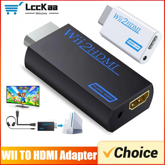 WII To HDMI Converter Full HD 1080P WII To HDMI Wii 2 HDTV Converter Wii To HDMI Adapter 3.5mm Audio for PC HDTV Monitor Display