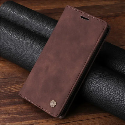 Leather Flip Phone Case For Samsung Galaxy S9 S10 Plus S20 S21 FE S22 S23 S24 Ultra Note 9 10 Plus 20 Ultra Luxury Wallet Cover