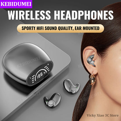 Invisible Earbuds Sleep Headphones Bluetooth 5.3 Noise Reduction Earbuds TWS Wireless Headsets Sport Stereo Earphones for Phone