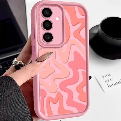 Striped Pattern Phone Case For Samsung Galaxy A16 A55 A54 A15 A14 A25 A35 A56 5G S25 Edge S25 S24 S23 S22 Ultra S24 FE TPU Cover